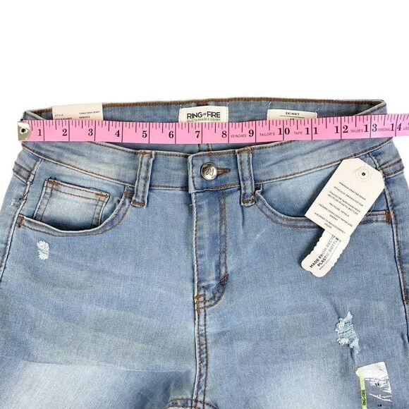 Ring of Fire Sustainable Denim Light Wash Skinny Stretch Jeans Boys Size 18 - Picture 4 of 9